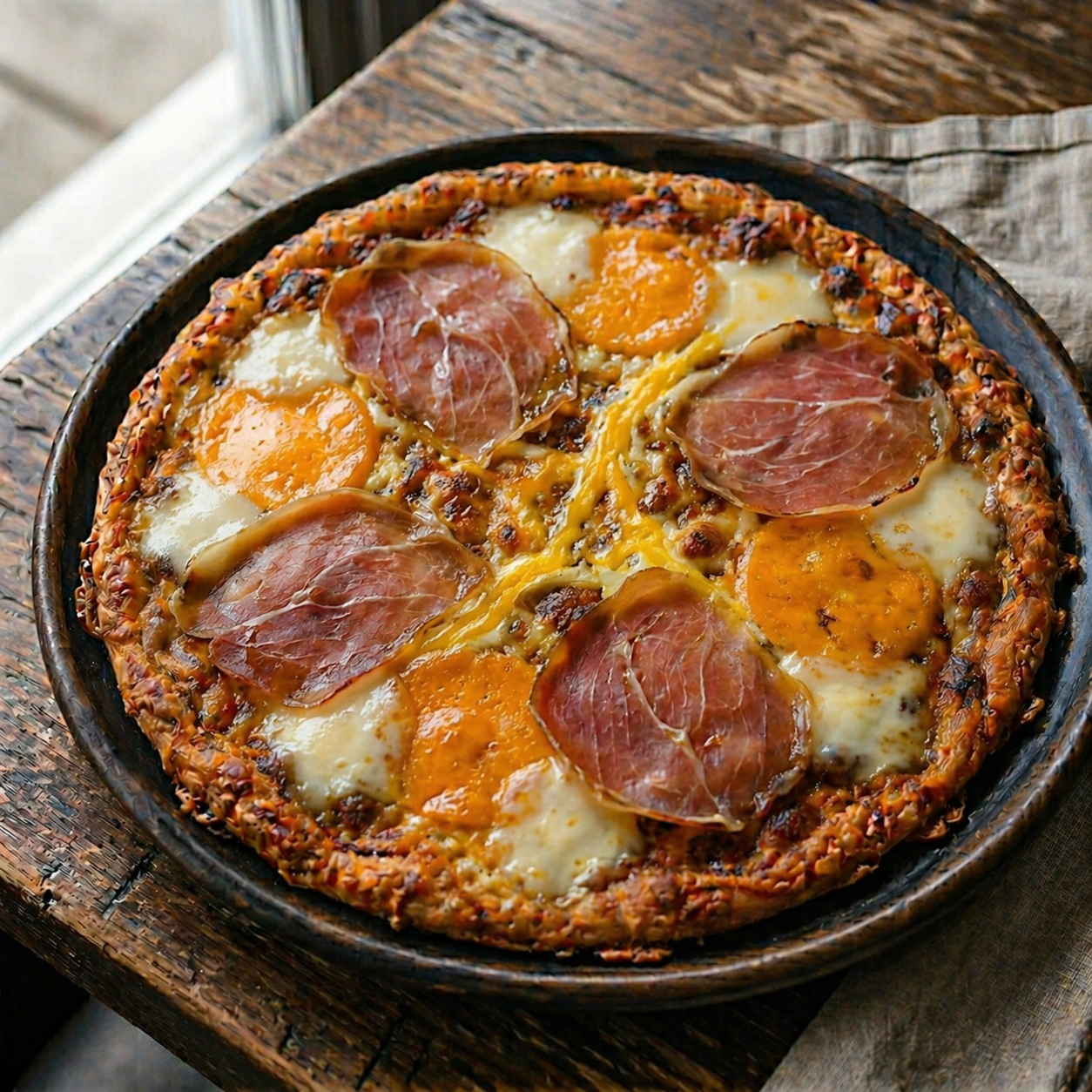 Insulina w Szoku — keto pizza z szynką parmeńską